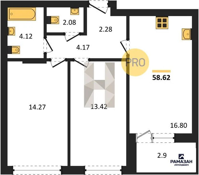 Продажа квартиры в новостройке, Казань, м. Козья слобода, ул. Залесная - Фото 1