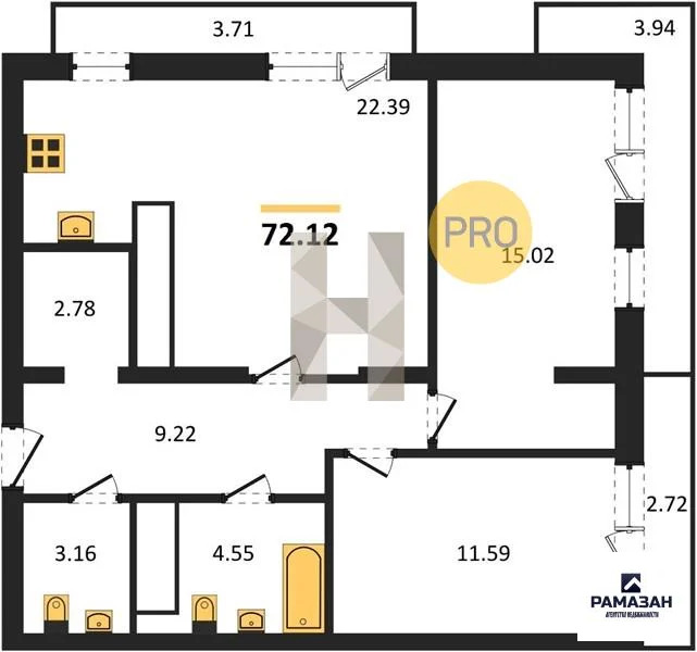 Продажа квартиры в новостройке, Казань, м. Горки, ул. Патриса Лумумбы - Фото 1