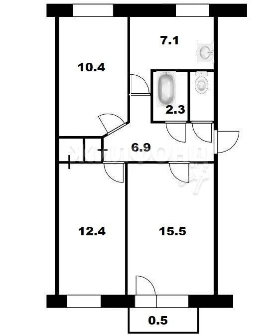 Продажа квартиры, Обь, Военный Городок - Фото 3