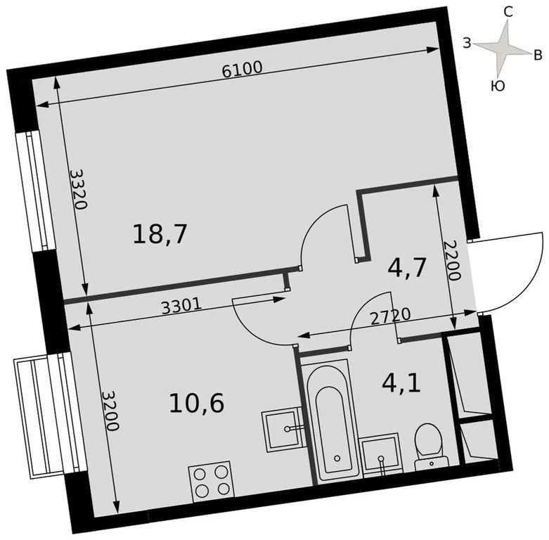 Продам 1-комн. квартиру 38.1 кв.м. - Фото 1