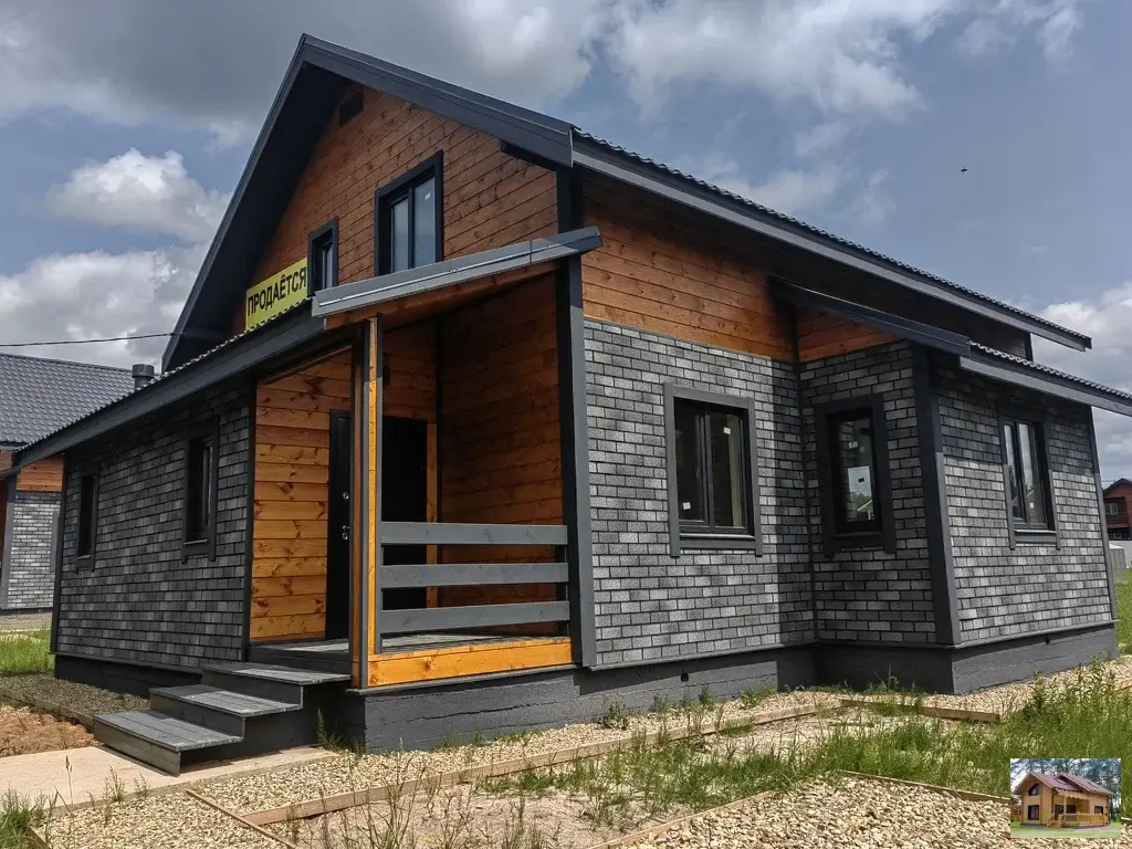 Дом с газом в деревне  Рязанцево ( Совьяки), Боровский  район, Киевско - Фото 1
