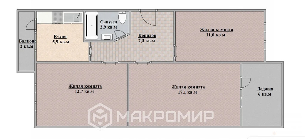 Продажа квартиры, Краснодар, им. Тургенева ул. - Фото 7