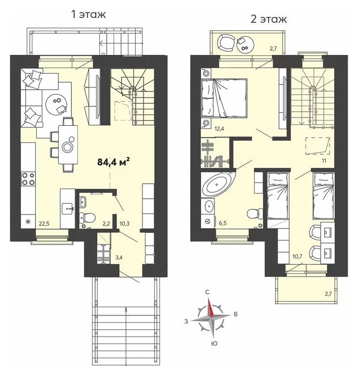 Продается дом, 84.4 м - Фото 1