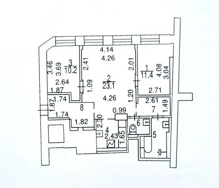 продажа 3-комн. кв-ры, ул. благовещенский переулок, д. 5 - Фото 34