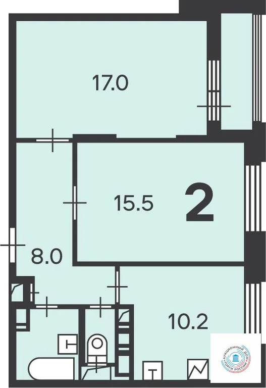 Продается квартира, 55.1 м - Фото 6