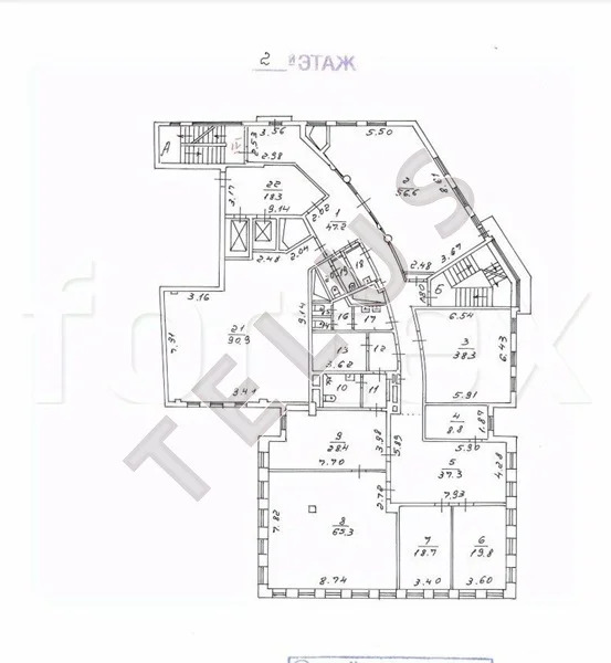 м Таганская Пестовский переулок 2756м2 Аренда офиса (ном. объекта: ... - Фото 11