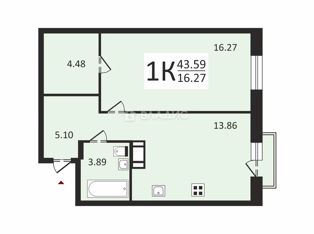 Санкт-Петербург, улица Решетникова, д.29, 1-комнатная квартира на . - Фото 27