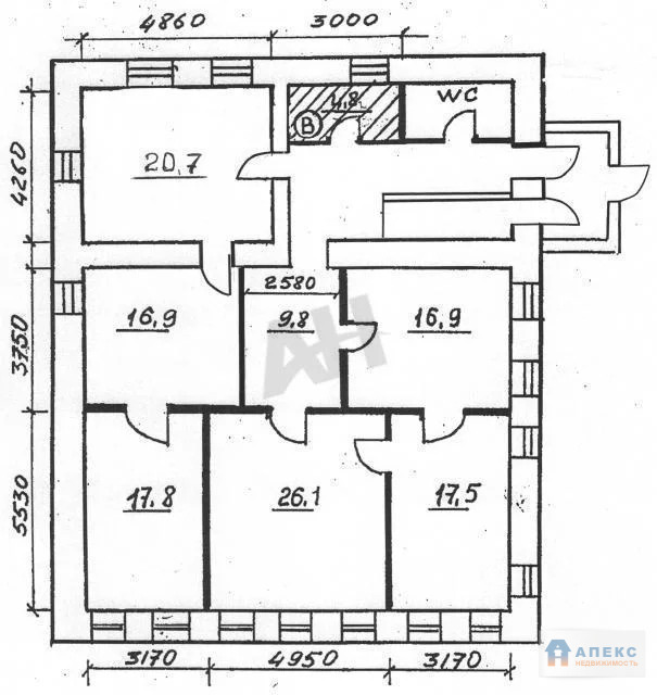 Аренда офиса 140 м2 м. Цветной бульвар в административном здании в ... - Фото 7