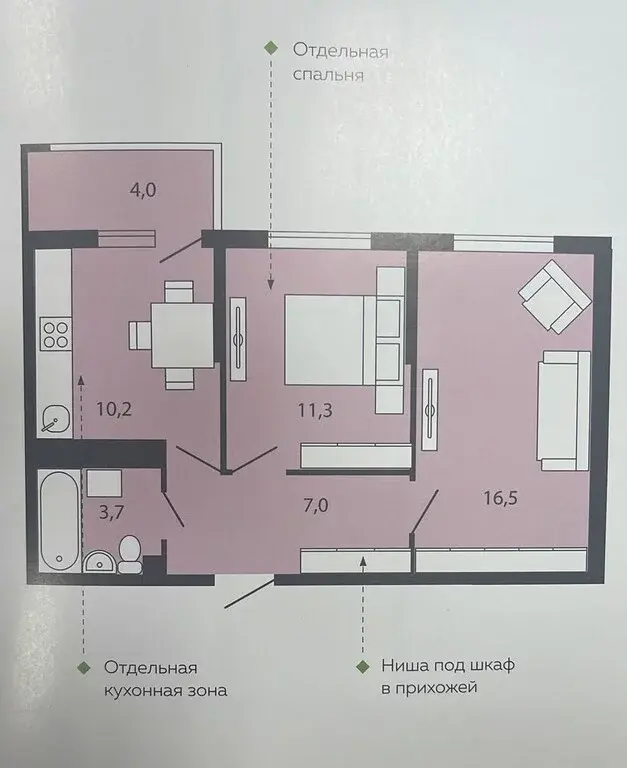 Купить двухкомнатную квартиру в ЖК "Малина" г. Новороссийск - Фото 12
