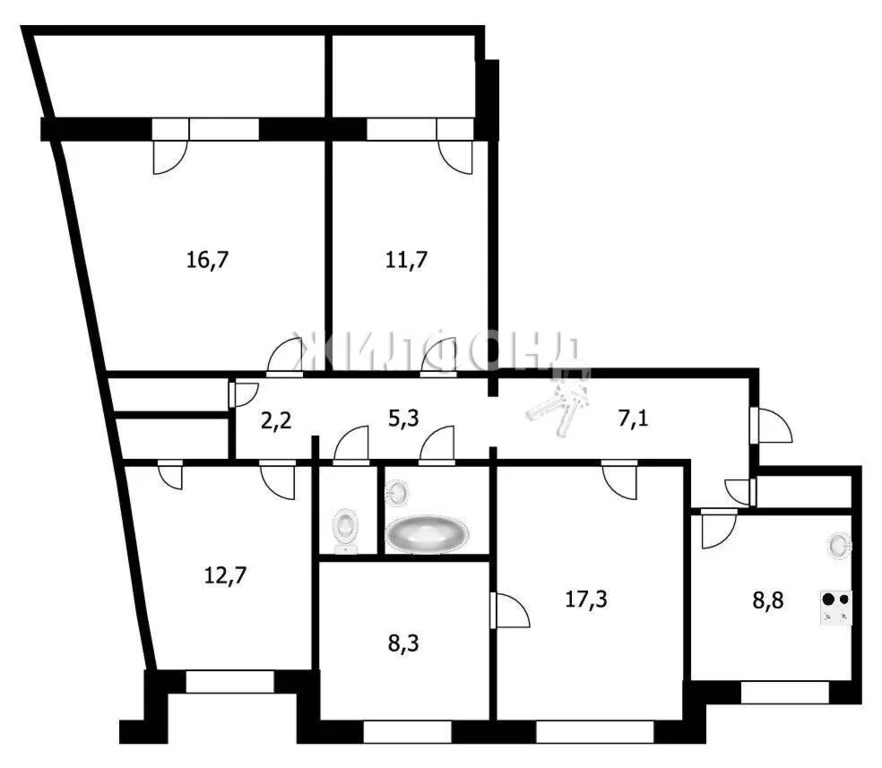 Продажа квартиры, Краснообск, Новосибирский район, 2-й микрорайон - Фото 12