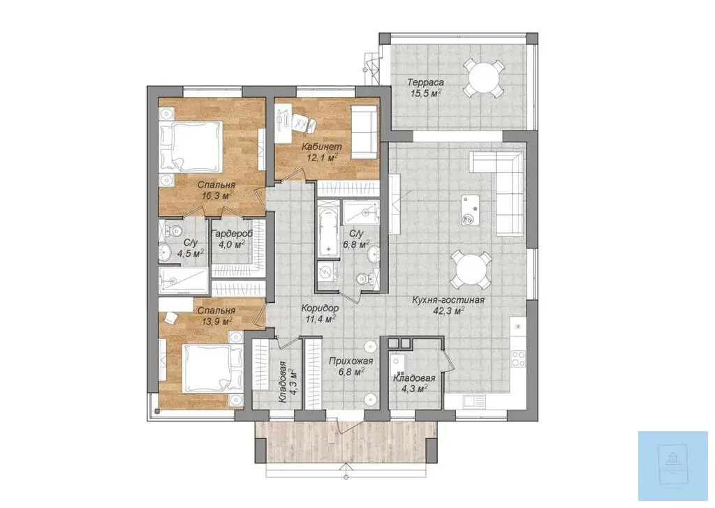 крайний к лесу дом в КП Дивный лес - Фото 4