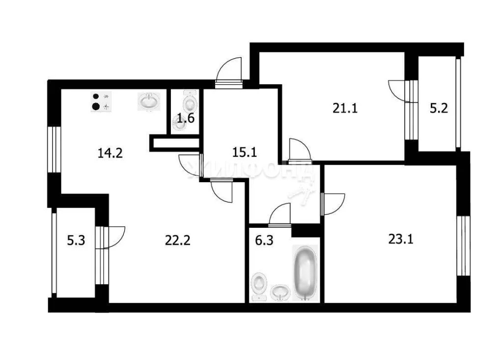 Продажа квартиры, Краснообск, Новосибирский район, 6-й микрорайон - Фото 0