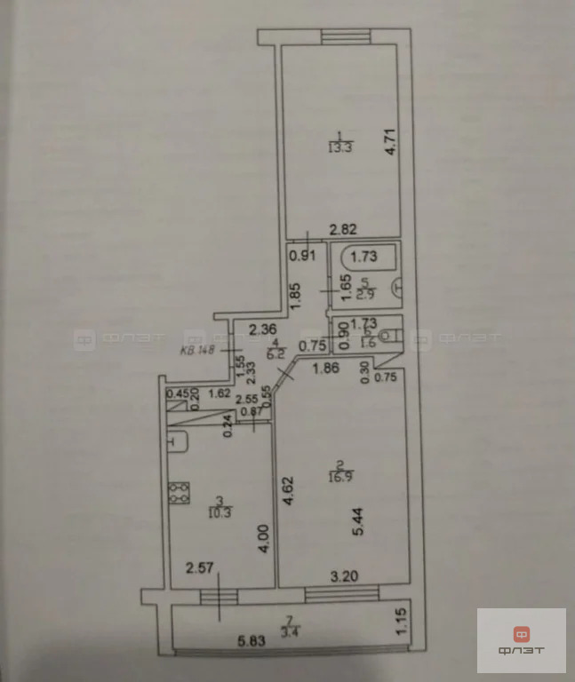 Продажа квартиры, Осиново, Зеленодольский район, ул. Гайсина - Фото 17