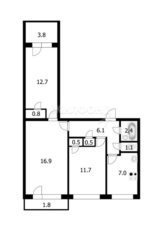 продажа квартиры, новосибирск, ул. ленинградская - Фото 16