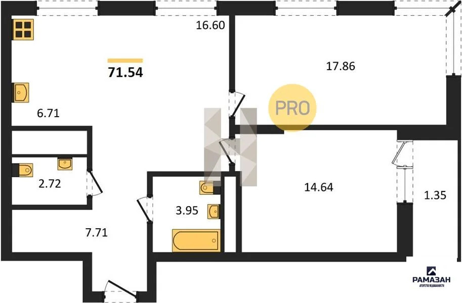 Продажа квартиры в новостройке, Казань, м. Яшьлек, ул. Меридианная - Фото 1