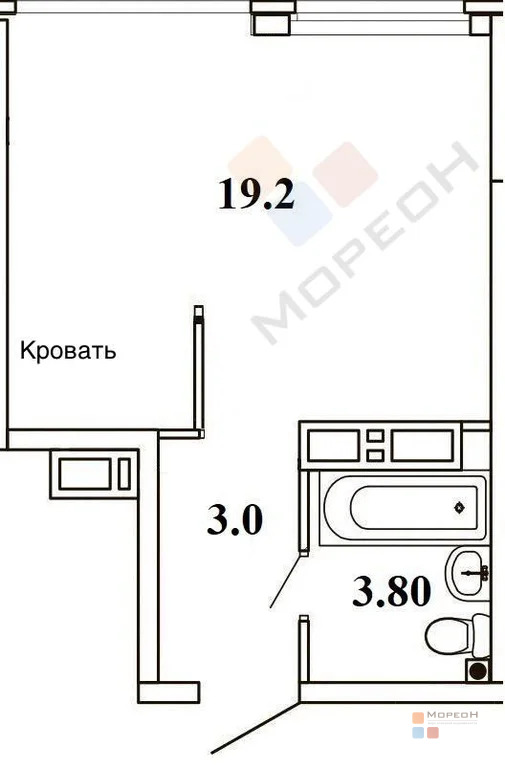 1-я квартира, 27.10 кв.м, 6/16 этаж, Западный обход, Западный Обход ... - Фото 32