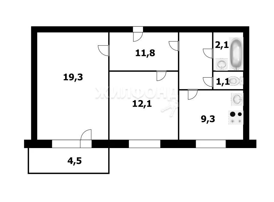 Продажа квартиры, Новосибирск, ул. Ключ-Камышенское плато - Фото 12