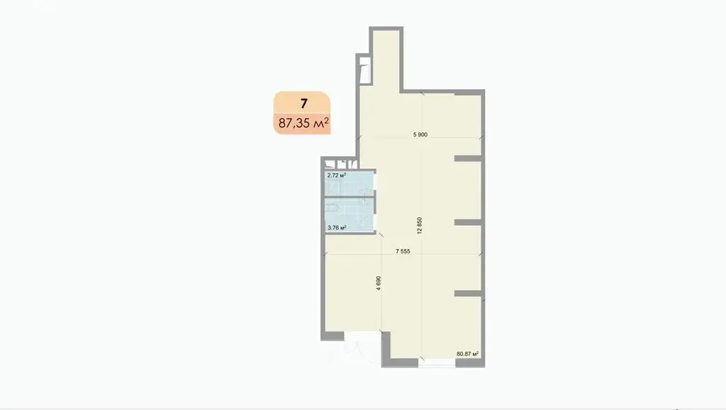 Продается Торговое помещение 87.35 кв.м. в  ЖК Дюна. - Фото 6