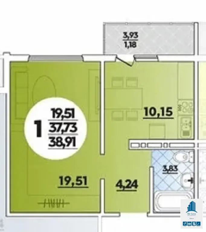 Продаётся 1-я вартира с ремонтом в Молодежном - Фото 32