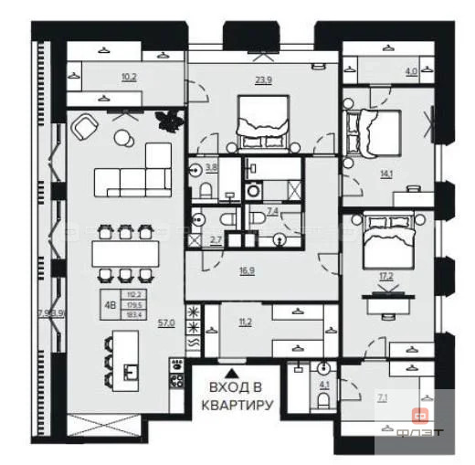 Продажа квартиры, Казань, ул. Хади Атласи - Фото 4