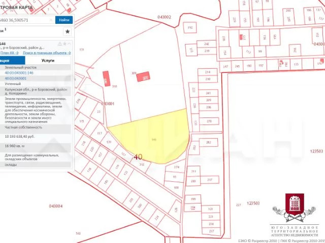 Кадастровая карта калужской области боровский район ермолино