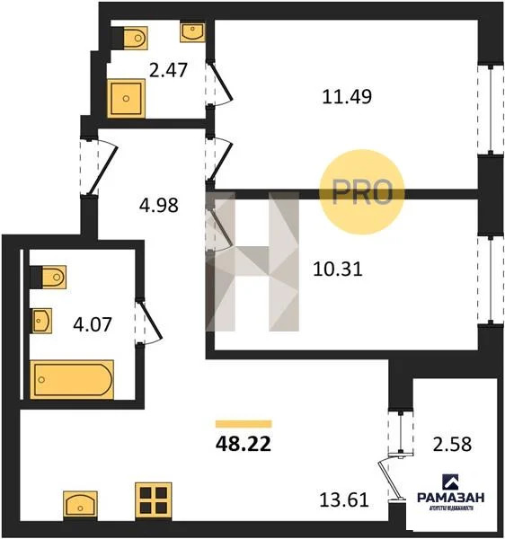 Продажа квартиры в новостройке, Казань, м. Козья слобода, ул. ... - Фото 1