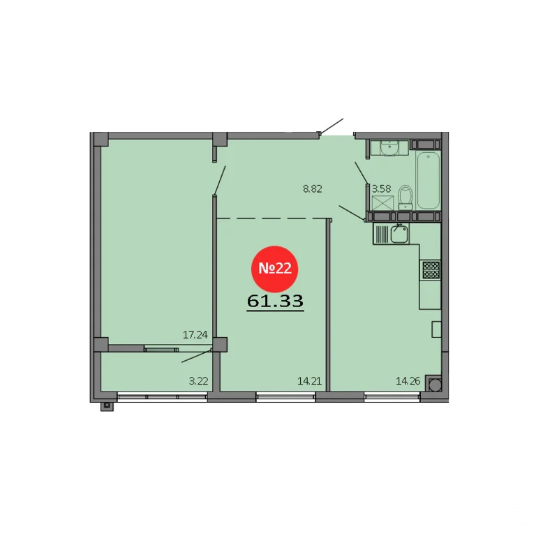 Продажа квартиры в новостройке, Белоглинка, Симферопольский район, ... - Фото 2