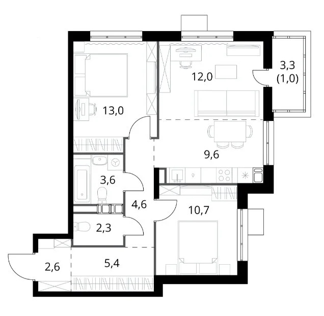 Продажа квартиры в новостройке, Киевское ш. - Фото 11