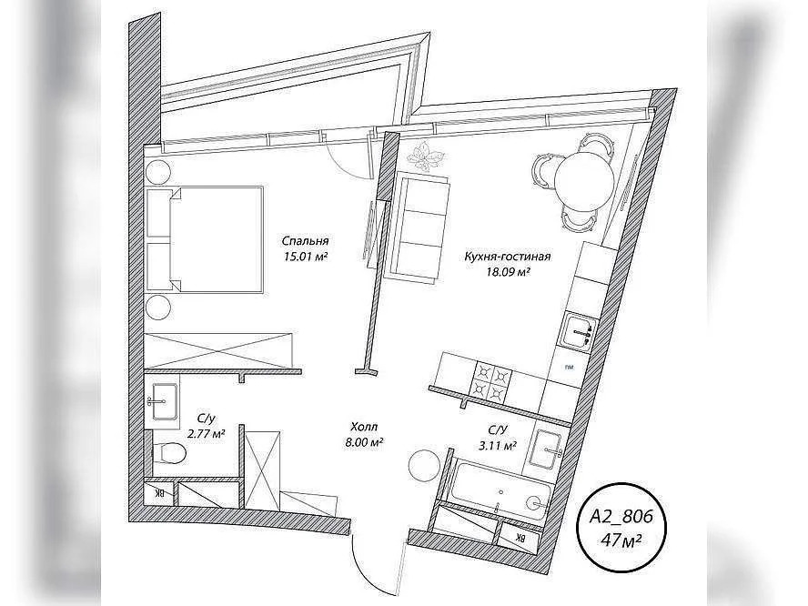 Продам 1-комн. квартиру 47 кв.м. - Фото 0