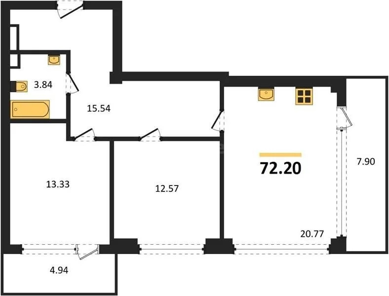 Продажа квартиры в новостройке, Севастополь, ул. Парковая - Фото 1