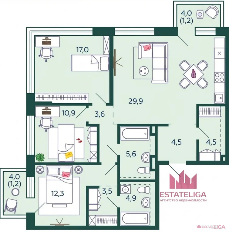Продажа квартиры, набережная Марка Шагала - Фото 1