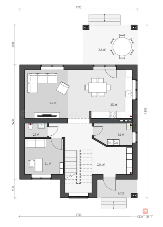 Продажа дома, Альдермыш, Высокогорский район, ул. Хабибуллина - Фото 10