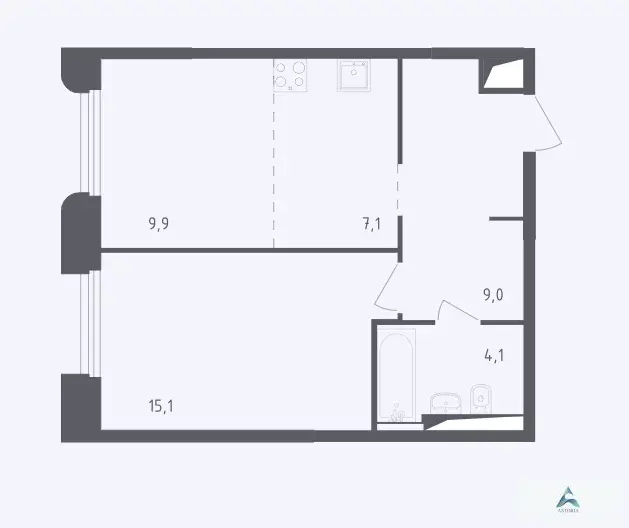 Продаётся 2-комн. квартира, 46,1 кв. м. - Фото 2