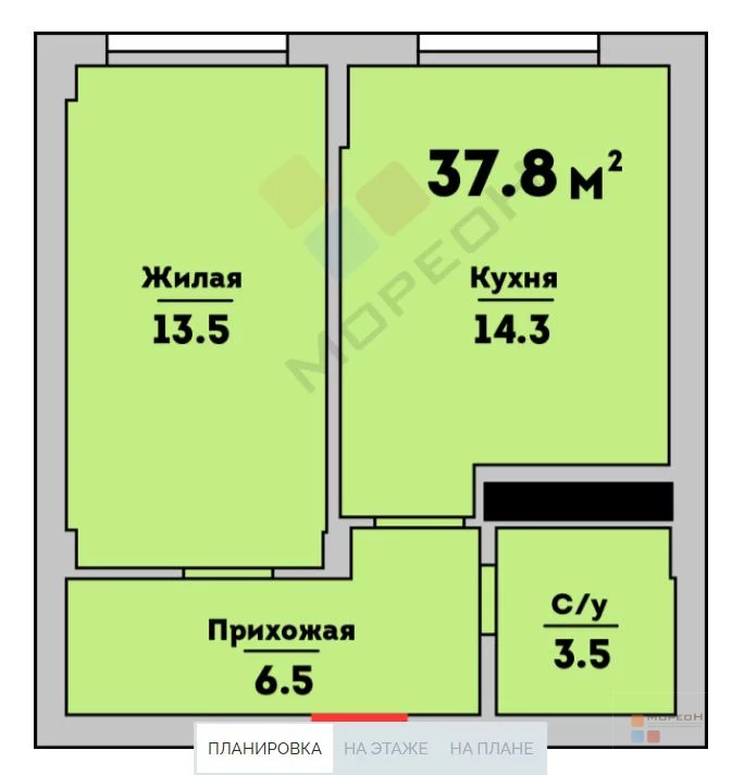 1-я квартира, 38.00 кв.м, 7/8 этаж, , Тургеневское Шоссе ул, ... - Фото 9