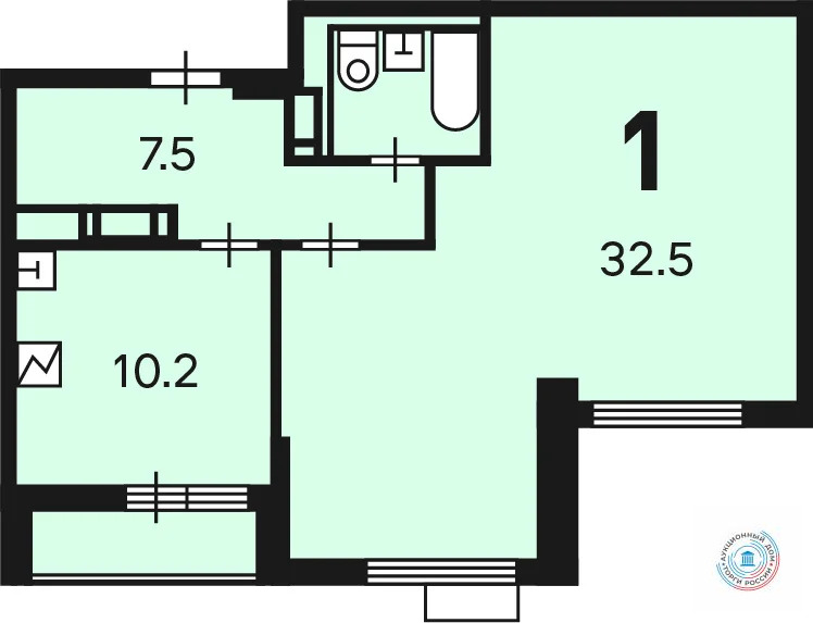 Продается квартира, 53.5 м - Фото 7