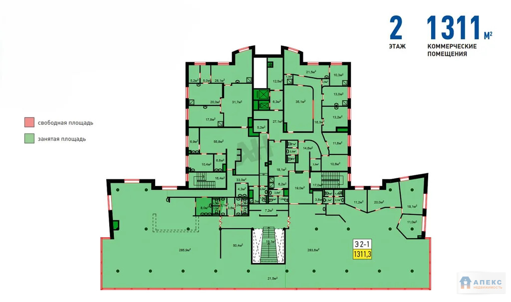 Продажа помещения (ПСН) пл. 2483 м2 под банк, бытовые услуги, кафе, ... - Фото 8