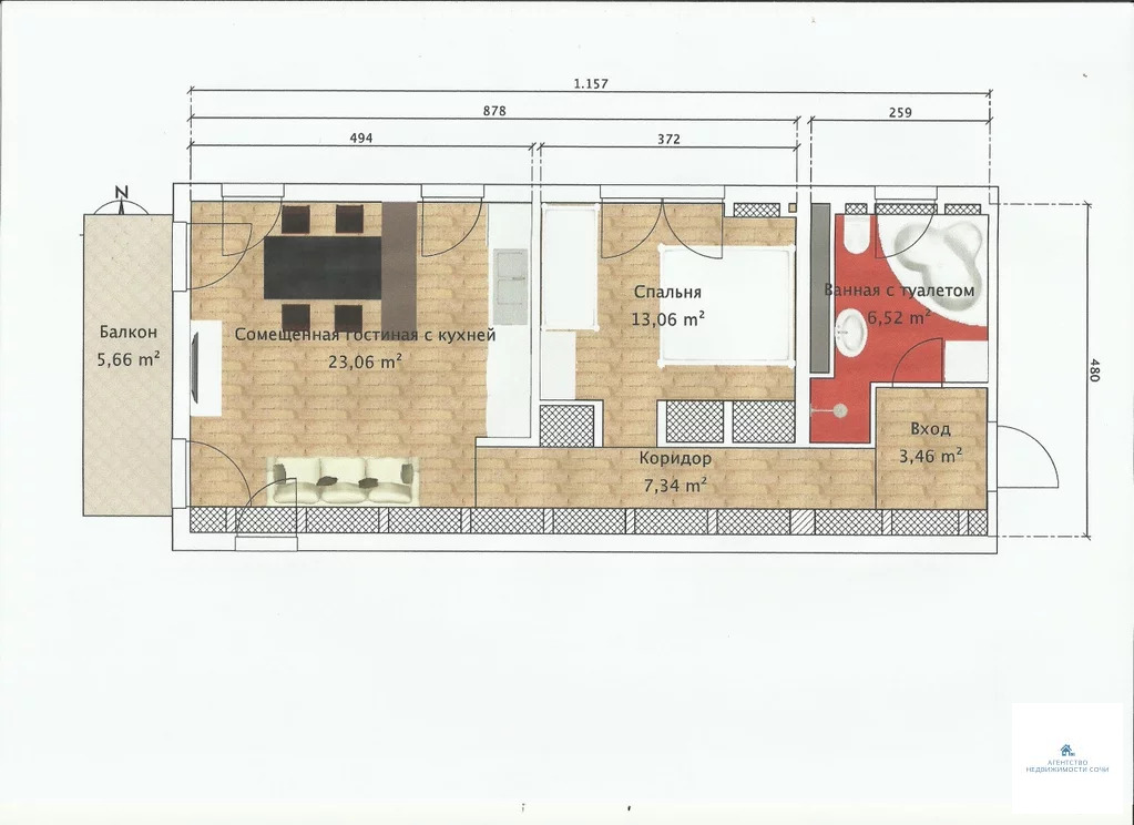 2-к квартира, 53 м, 5/9 эт. - Фото 19