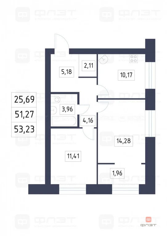 Продажа квартиры, Высокая Гора, Высокогорский район, ул. Хасана ... - Фото 5