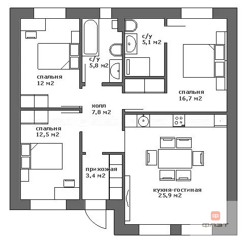 Продажа дома, Ремплер, Зеленодольский район, ул. Кооперативная - Фото 5
