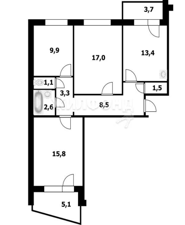 Продажа квартиры, Новосибирск, ул. Хилокская - Фото 4