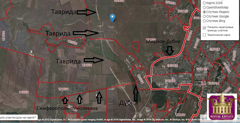 Публичная кадастровая карта крыма симферопольский район