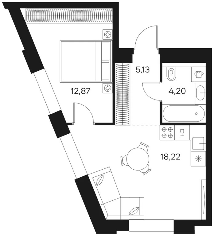 Продам 1-комн. квартиру 40.42 кв.м. - Фото 2