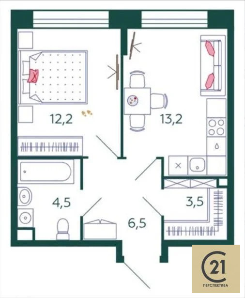 Продажа квартиры в новостройке, улица Петра Кончаловского - Фото 20