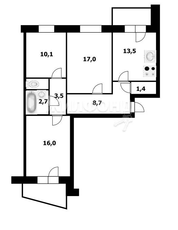 Продажа квартиры, Новосибирск, Гребенщикова - Фото 0