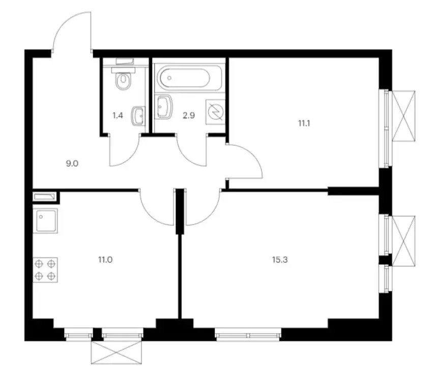 Продажа 2х к.кв. в ЖК Ильинские Луга - Фото 19