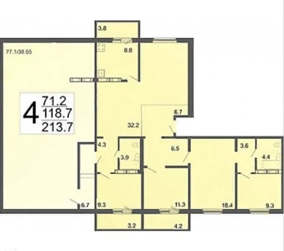 Продается квартира, 213.7 м - Фото 2