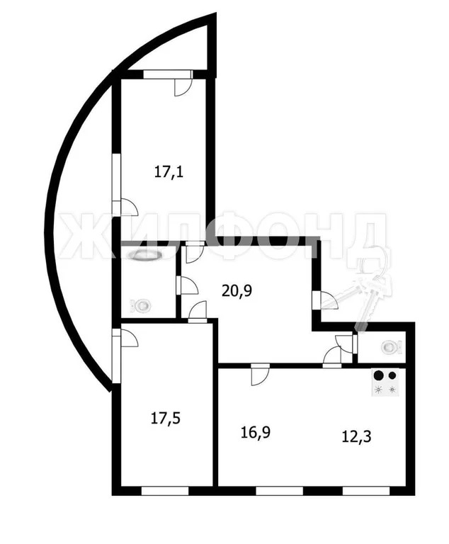 Продажа квартиры, Новосибирск, ул. Шевченко - Фото 22