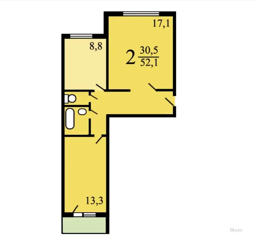 Продается комната, 52,1/17.1 м2 - Фото 18