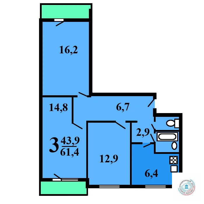 Продается комната, 14.3 м - Фото 0