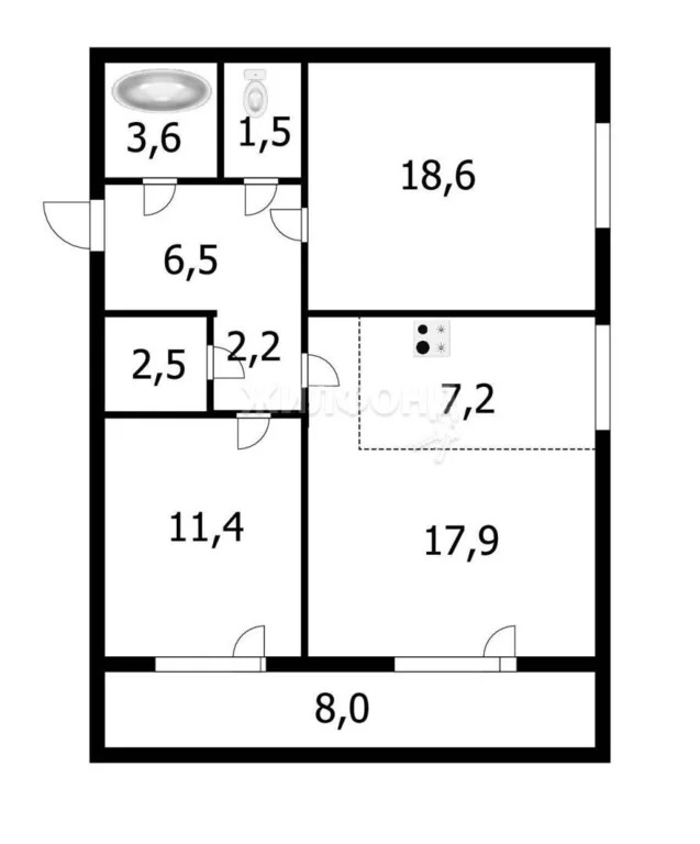 Продажа квартиры, Новосибирск, Татьяны Снежиной - Фото 3